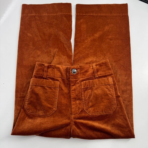 Anthropologie Maeve The Colette Corduroy Crop Wide-Leg Pants Size 25 - Picture 5 of 14